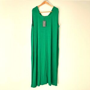 Selection by Ulla Popken Maxi Dress Lounge plus size 24 / 26 Green stretch NEW